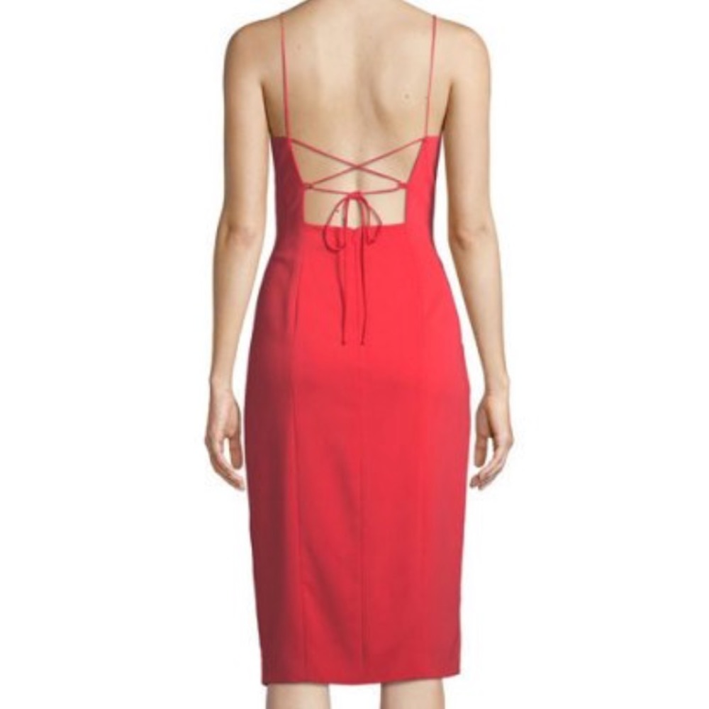 Jay Godfrey open-back, front slit cocktail dress